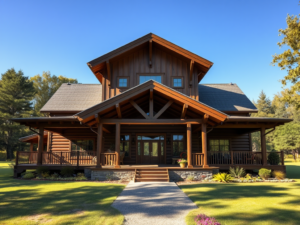 Строительство дома с многофункциональной зоной для гостей, с интегрированными спальнями и гостиной