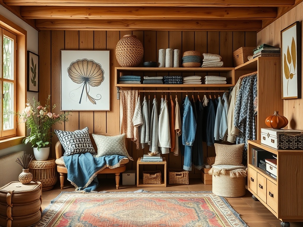 Гардеробная комната как обязательный элемент загородного дома