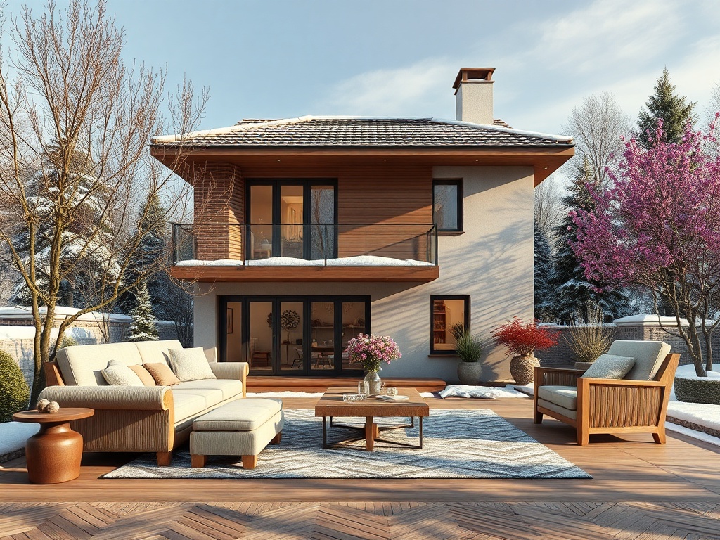 Проекты домов из клееного бруса с зимним садом